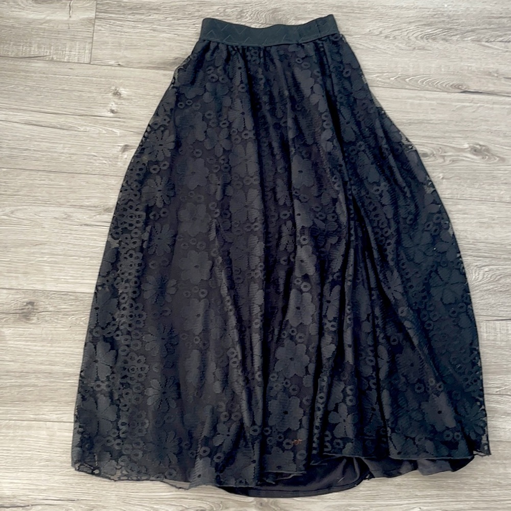 Lularoe black lace skirt